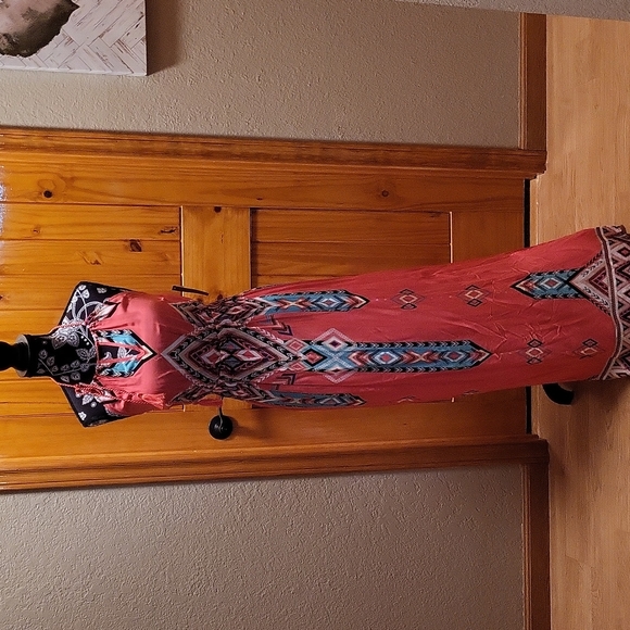 No Boundaries Dresses & Skirts - NWOT Boundaries Med 7-9 Juniors Maxidress Pink/Teal/Black/White